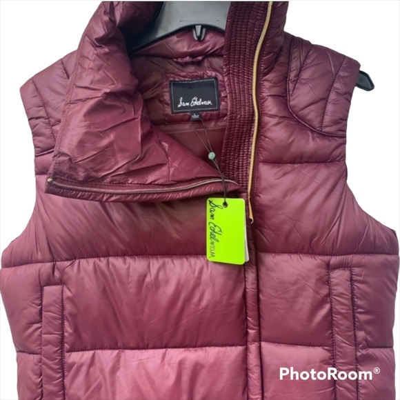 Sam Edelman Puffer Vest Burgundy Size Large - Picture 6 of 10
